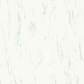 ПВХ-плитка Quick Step Ambient Click 40136 Мрамор каррарский белый