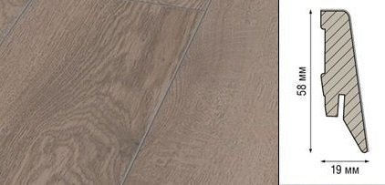 Плинтус Kronotex Ktex1 МДФ 58x19 мм D 4727