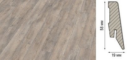 Плинтус Kronotex Ktex1 МДФ 58x19 мм D 1207