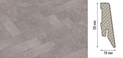 Плинтус Kronotex Ktex1 МДФ 58x19 мм D 4739