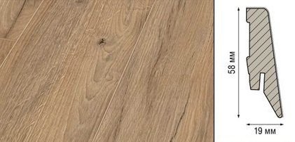 Плинтус Kronotex Ktex1 МДФ 58x19 мм D 4705