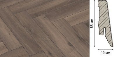 Плинтус Kronotex Ktex1 МДФ 58x19 мм D 3860
