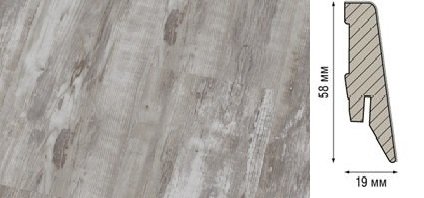 Плинтус Kronotex Ktex1 МДФ 58x19 мм D 3676