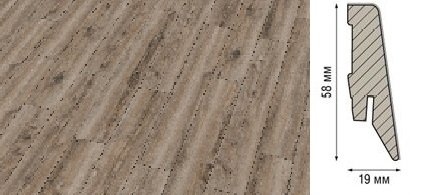 Плинтус Kronotex Ktex1 МДФ 58x19 мм D 1209