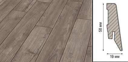 Плинтус Kronotex Ktex1 МДФ 58x19 мм D 3242