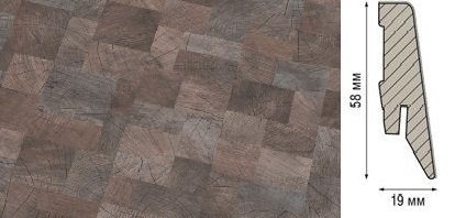 Плинтус Kronotex Ktex1 МДФ 58x19 мм D 3585