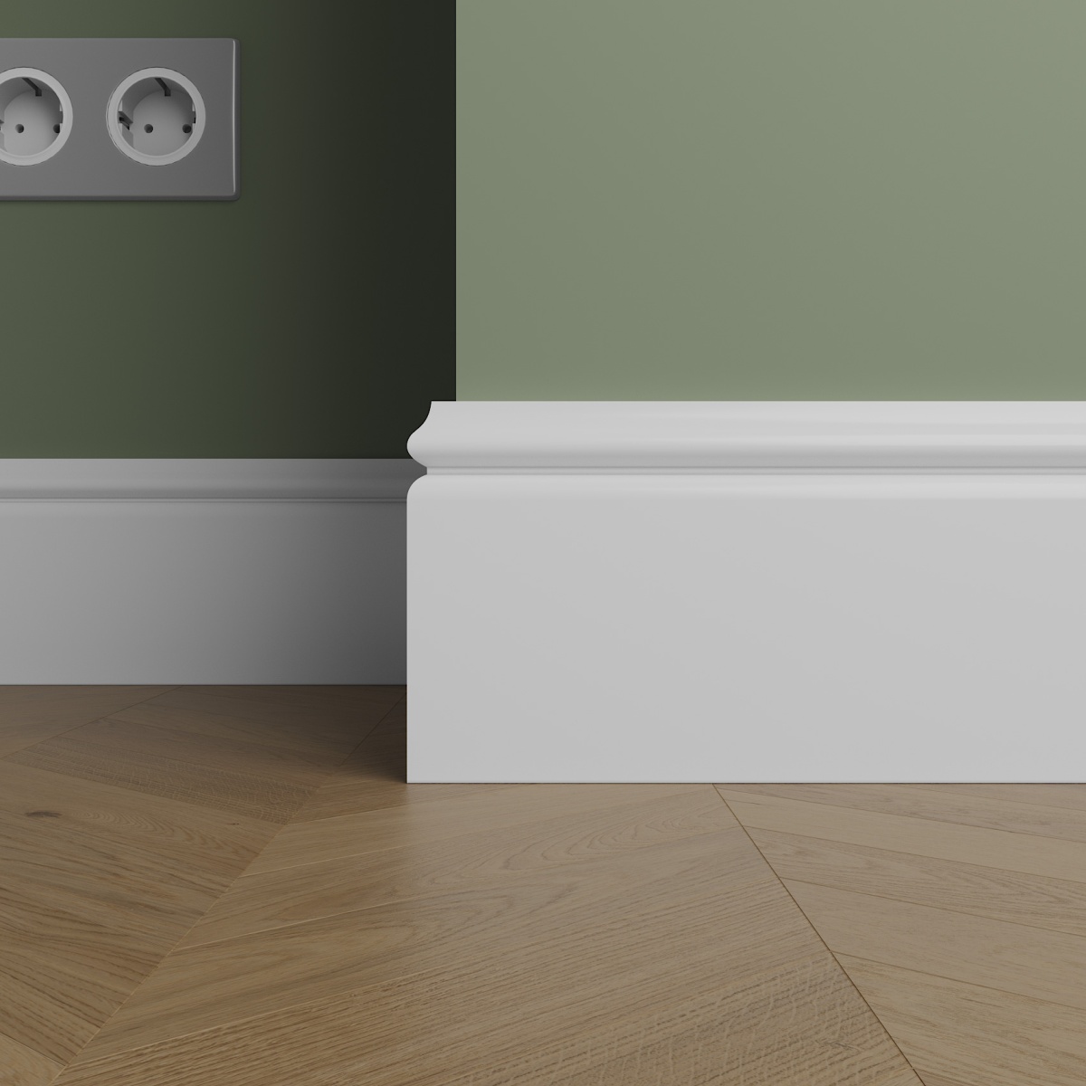 Плинтус Ultrawood Base 5501 W (2440x100x12мм)