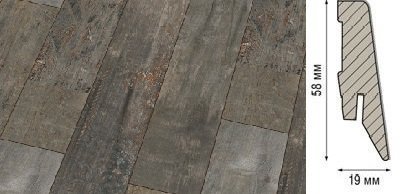 Плинтус Kronotex Ktex1 МДФ 58x19 мм D 4805