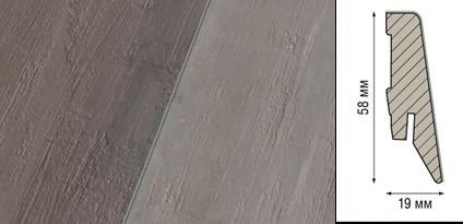 Плинтус Kronotex Ktex1 МДФ 58x19 мм D 4738