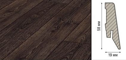 Плинтус Kronotex Ktex1 МДФ 58x19 мм D 2802