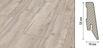 Плинтус Kronotex Ktex1 МДФ 58x19 мм D 3673