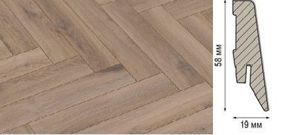 Плинтус Kronotex Ktex1 МДФ 58x19 мм D 3766
