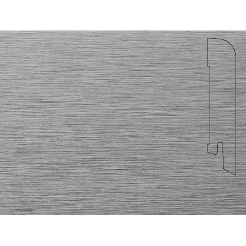 Плинтус Pedross Алюминий светлый (фольгированный) Шпонированный 70x15x2500 мм