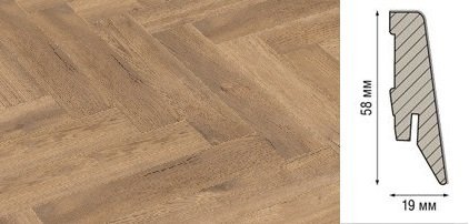 Плинтус Kronotex Ktex1 МДФ 58x19 мм D 4764