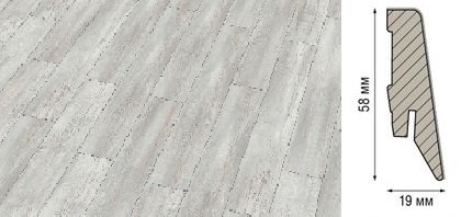 Плинтус Kronotex Ktex1 МДФ 58x19 мм D 1204