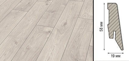 Плинтус Kronotex Ktex1 МДФ 58x19 мм D 3223