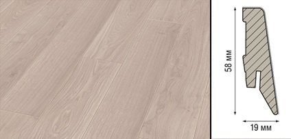 Плинтус Kronotex Ktex1 МДФ 58x19 мм D 2873