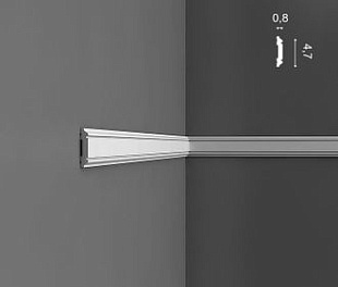 Гладкий молдинг Px144 - 4,7*0,8*200см (Orac Decor)