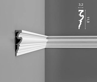 Молдинг гладкий Dx170 - 11,9*3,2*230см (Orac Decor)