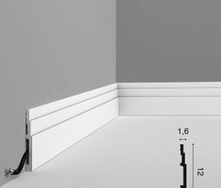 Плинтус Sx180 High Line - 12*1,6*200см (Orac Decor)