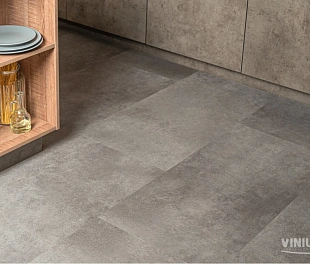 Виниловые полы VINILAM CERAMO Stone 71610 Цемент Стальной