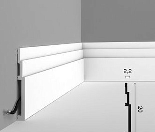 Плинтус Sx181 High Line - 20*2,2*200см (Orac Decor)
