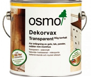 Масло Osmo 3119 2,5 л Dekorwachs Transparent. Осмо (Германия)