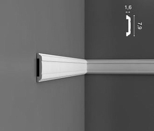 Молдинг гладкий Px102 - 7,9*1,6*200см (Orac Decor)